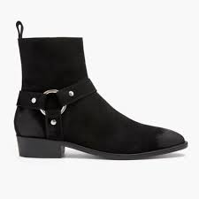 Gucci men's boots black suede chelsea dealer boots uk 6.5 eu 39.5. Men S Black Harness O Ring Boot Thursday Boot Company
