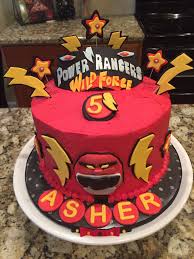 Best Birthday Themes For 5 Year Old Boy Power Ranger Wild Force Cake In Red Buttercream For 5 Year Old Boy S Birthday Party Power Rangers Birthday Cake Power Ranger Cake Power Ranger Birthday