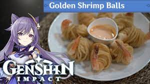 Simple Recipe for Golden Shrimp Balls from Genshin Impact! - YouTube