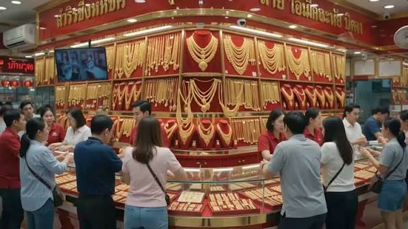 ทองไทยขึ้น 200 บาท แต่ระหว่างวันแตะ 73,000 ก่อนถอย —  วันนี้ต้องดูมากกว่าแค่คำว่า “ขึ้น”, ราคาทอง 25 ส.ค. ปรับขึ้นจากวันก่อน  โดยประกาศครั้งที่ 17 ทองรูปพรรณขายออกอยู่ที่ 72,850 บาท และทองแท่งขายออก ...