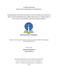 Untuk melihat dan mendownload contoh laporan pkp ini secara lengkap, kunjungi situs www.soalut.com gunakan menu search di situs untuk mencari dan menemukan laporan ini. Contoh Cover Pkp Ut