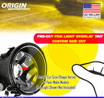 Yellow Precut Fog Light Overlay Tint Covers Film Fits Jeep ...