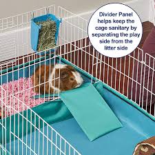 Safe inner grids holes of 1 3/8 (wider is a strangulation risk) coroplast bases. Buy Guinea Habitat Plus Guinea Pig Cage By Midwest W Top Panel 47l X 24w X 14h Inches Online At Low Prices In India Amazon In