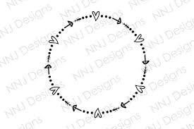 Circle Arrow Wreath Round Frame Graphic By Nnj Designs Creative Fabrica
