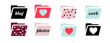 Decorate Your Desktop With These Free Wallpapers And Matching Folder Icons Organizing And Creating A Cute Deskto Folder Icon Free Desktop Icons Computer Icon