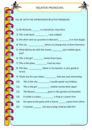 Exercises On Relative Pronouns With Answers New Relative Pronoun Worksheet Goodsnyc Relative Pronouns Pronoun Worksheets Pronouns Exercises