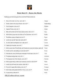 Brain Quiz 1 Guess The Words Brain Quiz General Knowledge Quiz Questions Guess The Word