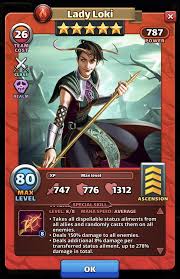 Lady loki was born in jotunheim and left to die because of the small size as compared to that of a lady loki is currently in midgard redeeming herself of her mistakes. Lady Loki Empires And Puzzles Wiki Fandom