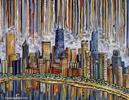 Chicago skyline drawing skyline von chicago chicago art chicago skyline tattoo skyline logo skyline painting michaels craft paint by number diy painting. Chicago Skyline Painting By Anastasia Mak