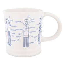 Disney Coffee Mug Star Wars Lightsaber Blueprint White Star Wars Light Saber Star Wars Quotes Star Wars Memes