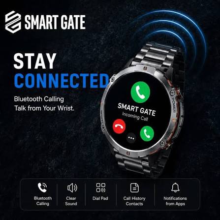 ساعة Smart Gate RG2 ⌚️ ساعة ذكية بتصميم قوي ومميز، مناسبة للمغامرات والاستخدام اليومي. شاشة AMOLED مقاس 1.73 بوصة، مكالمات بلوتوث، أكثر من 100 وضع رياضي، متابعة صحية على مدار 24 ساعة،