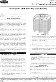 Carrier transicold, carrier corporation, p.o. Carrier Air Conditioner Heat Pump Outside Unit Manual L0604471