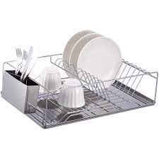 Home Basics Chrome Plated Steel Dish Rack With Stainless Steel Tray Walmart Com Walmart Com And finally, drainage — the water that drips off of your dishes needs to go somewhere. home basics chrome plated steel dish rack with stainless steel tray walmart com