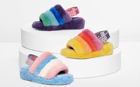 Choose from their famous boots, slippers, slides, flip flops and more! Ugg Fluff Yeah Pride Sandals Benefit Lgbtq Youths Release Date Info Footwear News