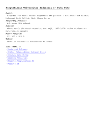 Tun abdul razak university is in the top 55% of universities in the world, ranking 37th in malaysia and 7784th globally. Http Lib Ui Ac Id File File Pdf Metadata 20318035 Pdf