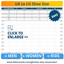 Easy Shoe Size Conversion Charts Us Uk Euro
