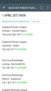 Money maker soccer tips app is designed to give the best soccer tips from bet experts making it the best soccer prediction app.use the tips provided in the app and be gurranteed of winning. Money Maker Soccer Tips For Android Apk Download
