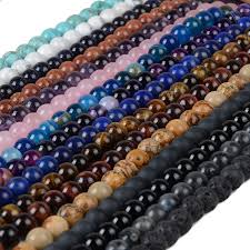 Chanfar 8mm Natural Stone Beads Black Lava Tiger Eye Bulk Loose Stone Beads For Diy Making Brac Jewelry Making Beads Beaded Bracelets Diy Jewelry Diy Bracelets