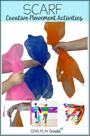 Creative Movement Activities With Scarves For All Seasons And Themes Perfect For The Elem Movement Activities Music Lessons For Kids Music Activities For Kids