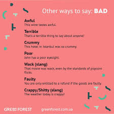 Synonyms To The Word Bad Other Ways To Say Bad Pengetahuan Kosakata Belajar