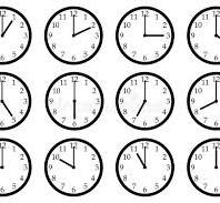 Clock Different Times Stock Illustrations – 207 Clock ...