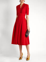 Elle Stretch Cady Dress Preen By Thornton Bregazzi Matchesfashion Us Red Dresses Classy Belted Midi Dress Simple Red Dress