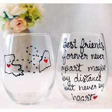 Your best friend is always there for you, whether you need someone to pick up your kids from school, discuss the latest hallmark movies true friendships know no bounds — state lines included. Best Birthday Gift For Long Distance Friend Gifts Friendship Best Friends Forever Wine Glass Valentines Day Gift For Best Friend Unique Birthday Gift Buy Online In Bahamas At Bahamas Desertcart Com Productid 54464346