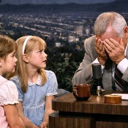 Little girl interrupts Johnny Carson's live show with a secret message