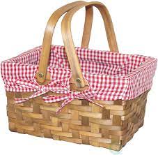 Include a recipe for homemade salsa. Amazon Com Vintiquewise Tm Rectangular Basket Lined With Gingham Lining Small Garden Outdoor