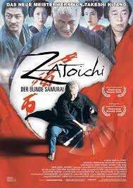 The Blind Swordsman Zatoichi Starring Takeshi Kitano Tadanobu Asano Yui Natsukawa Michiyo Okusu The Blind Masseur Takeshi Kitano Swordsman Movie Posters