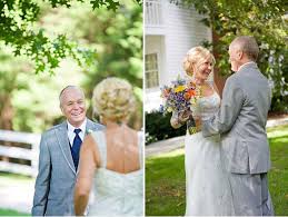 First Look Older Couple Wedding Nashville Wedding Older Bride