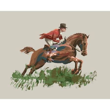 Fox Hunting Vintage Bombay Company English Style Fox Hunt Art Print, Framed