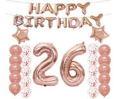 Maybe you would like to learn more about one of these? Rose Gold Birthday Number Balloon With White Balloons Etsy In 2021 Happy 26th Birthday 26th Birthday Birthday Balloons