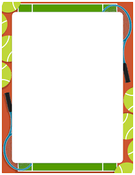 Tennis Border Clip Art Page Border And Vector Graphics Borders For Paper Page Borders Clip Art Borders