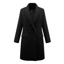 kalorywee womens coats sale winter 2019 classic ladies trench long black smart coat with buttons overcoat parka jackets outwear