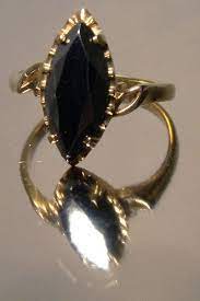 Vintage 10k Black Alaskan Diamond Hematite Ring C1960 Black Diamond Ring Hematite Ring Diamond