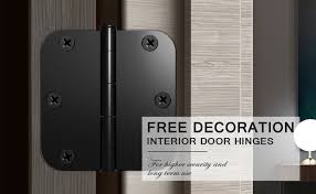 Top sellers most popular price low to high price high to low top rated products. Knobwell 5 Pack Of Door Hinges Matte Black 3 5 X 3 5 Inch Interior Door Hinges For Doors With 5 8 Radius Corners Amazon Com