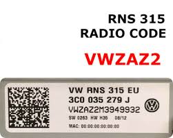 Disconnecting the radio from the battery power may a. For Vw Volkswagen Radio Code Unlock Stereo Codes Vw Rns 310 315 Vwzaz2 Aliexpress