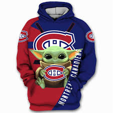 Men's majestic red/blue montreal canadiens armor therma base pullover hoodie. Montreal Canadiens Nhl Baby Yoda Star Wars 3d Hoodie Sportfire Store