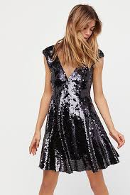 Black And Silver Sequin Dress Dark Silver Sequin Dress Perfect Dress For Christmas Or New Years Clubbing Dress Holiday Dress Mini Black Dress Dresses Free People Sequin Dress