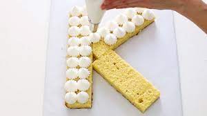Floral Initial Cake Cream Tart Style Cake Lettering Cake Filling Recipes Cake Shapes
