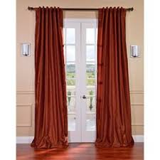 Burnt Orange Curtains Faux Silk Curtains Orange Curtains Half Price Drapes