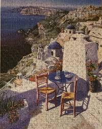 Greek Island Dollar Tree 500 Piece Jigsaw Puzzle Outdoor Furniture Sets Greek Island Outdoor