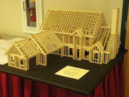 Balsa Wood Model House Balsa Wood Models Wood Model Popsicle House