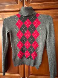 Argyle turtleneck 2025 sweater