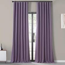 This heavyweight curtain panel features a superior, triple weave fabric construction that blocks out light and stops heat and cold from penetrating through. Purple Curtains Window Treatments The Home Depot