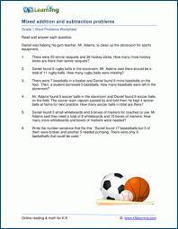 The word problems in this lesson will have the students making models to solve them. Mixed Addition Subtraction Word Problem Worksheets For Grade 1 K5 Learning Word Problem Worksheets Word Problems Math Word Problems