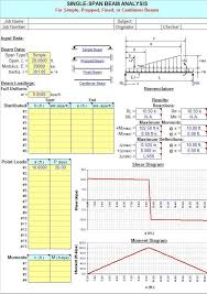 Beamanal By Alex Tomanovich Beamanal Is A Ms Excel Spreadsheet Workbook For The Analysis Structural Analysis Structural Engineering Civil Engineering Design
