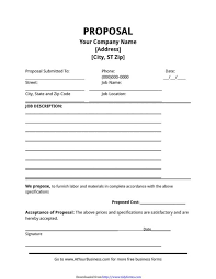 Job Proposal Template Proposal Templates Proposal Resume