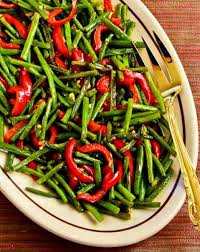 Roasted Green Beans And Red Bell Pepper Kalyn S Kitchen Recipe Roasted Green Bean Recipes Roasted Green Beans Green Beans